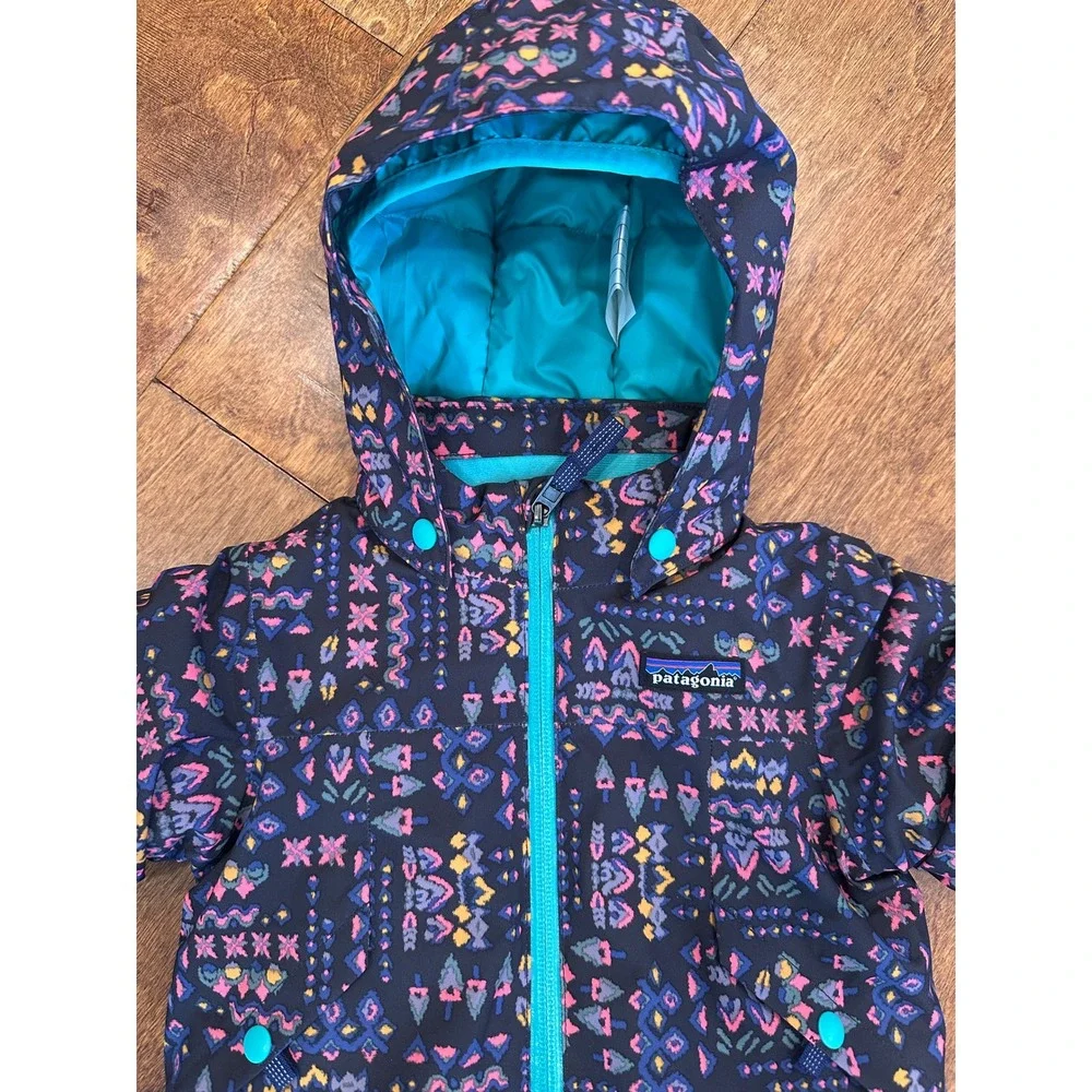 NWOT Patagonia Snow Pile 1-Piece Puffy Bunting Waterproof Suit Rare Pattern 3-6M
